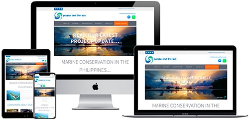 Example of responsive web design for small charitable enterprise in Philippines